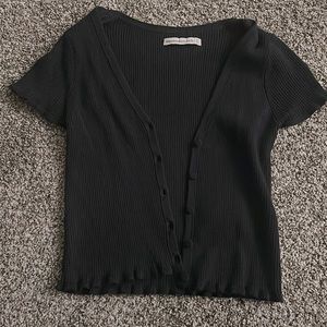 Abercrombie and Fitch XS Short Sleeve Black Cardigan